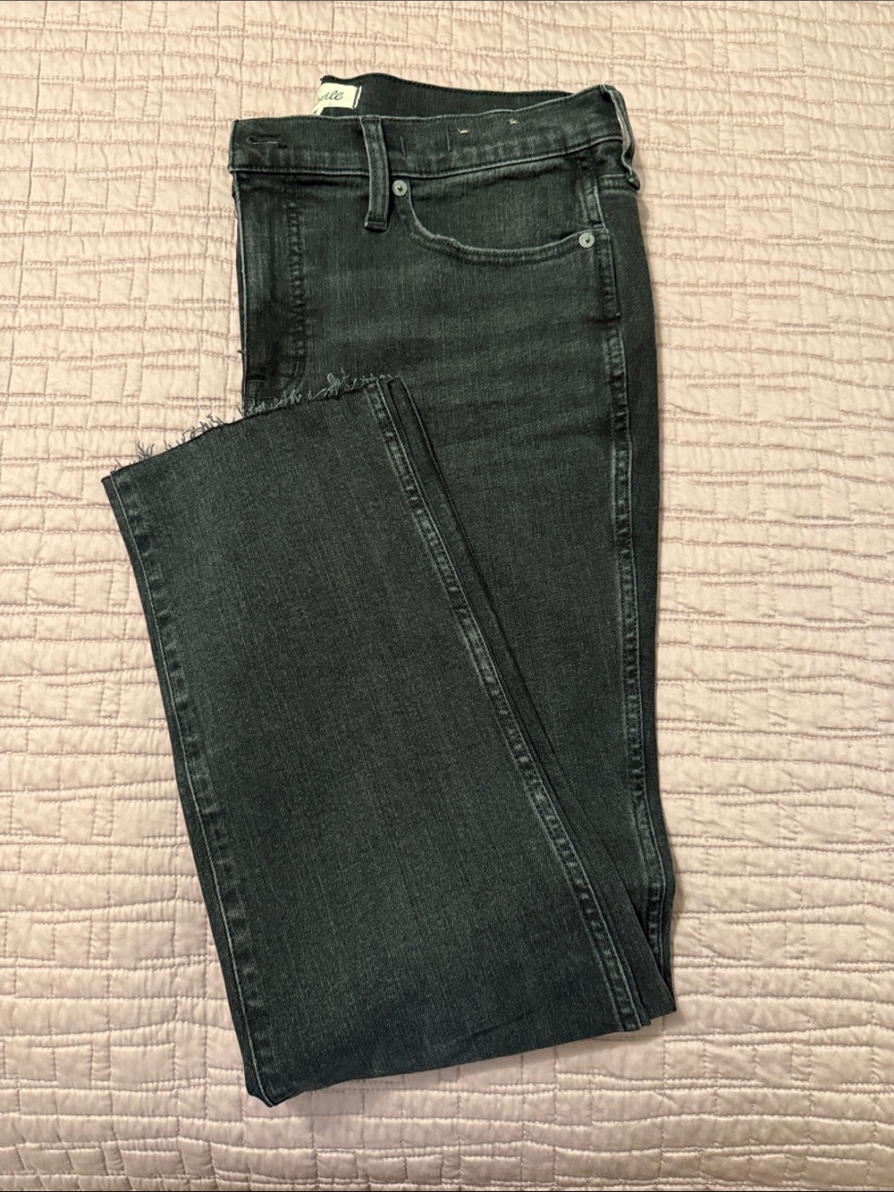 NWOT Madewell Women’s Mid-Rise Stovepipe Jeans in Washed Black